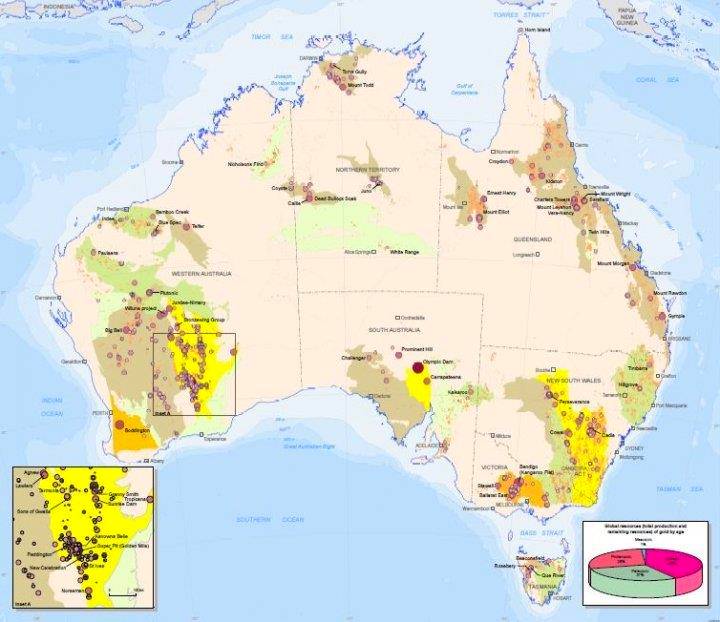 Carte or Australie