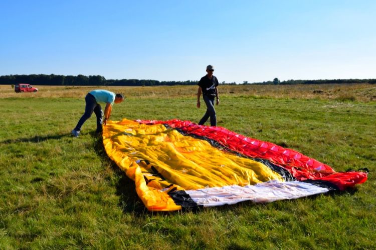 paramoteur montage voile