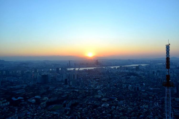 coucher de soleil seoul